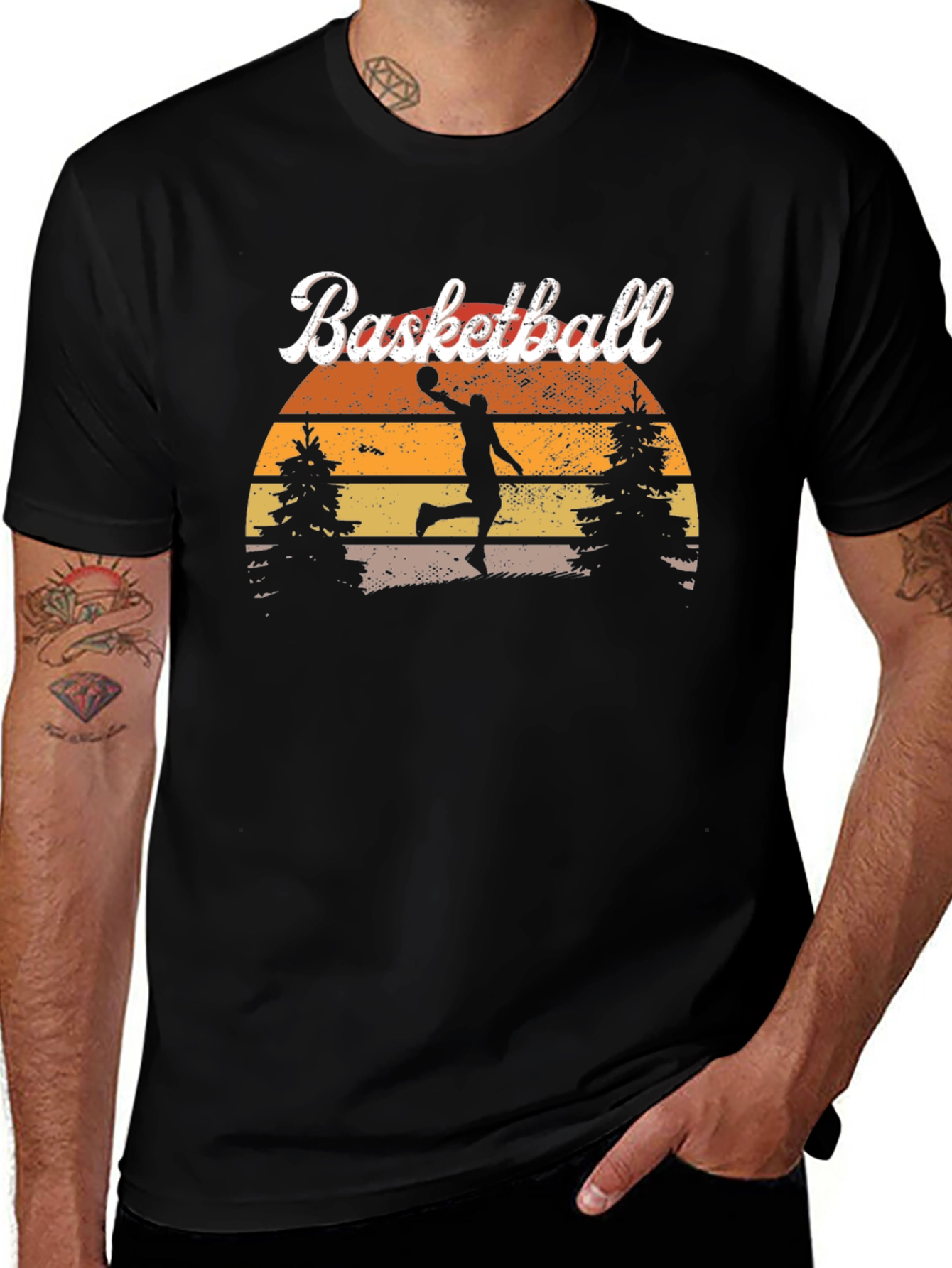 Basketball Sunset Graphic Tee