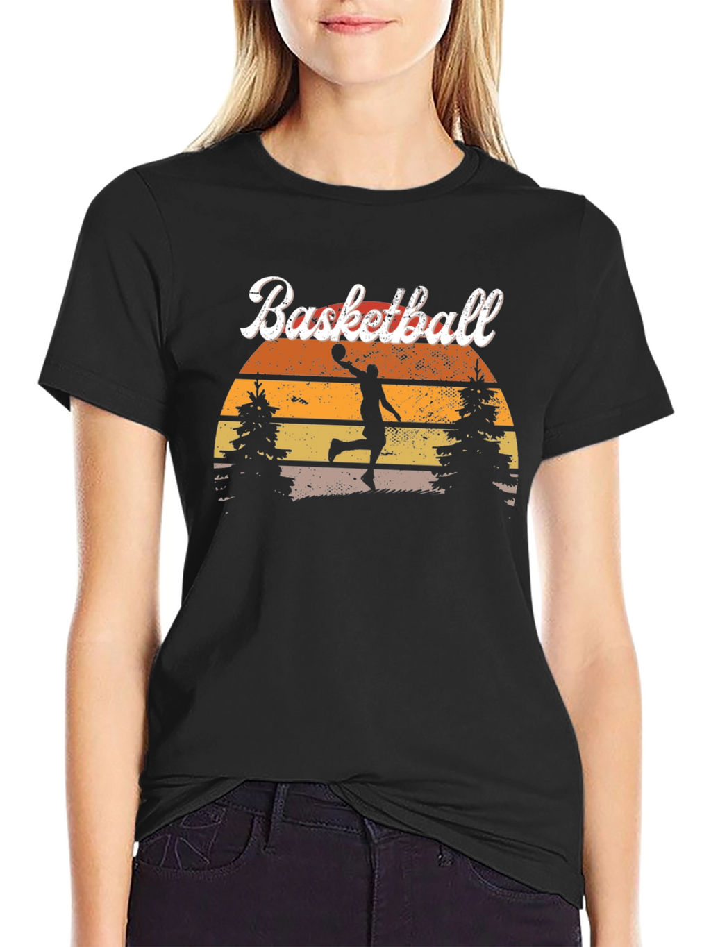 Basketball Sunset Graphic Tee