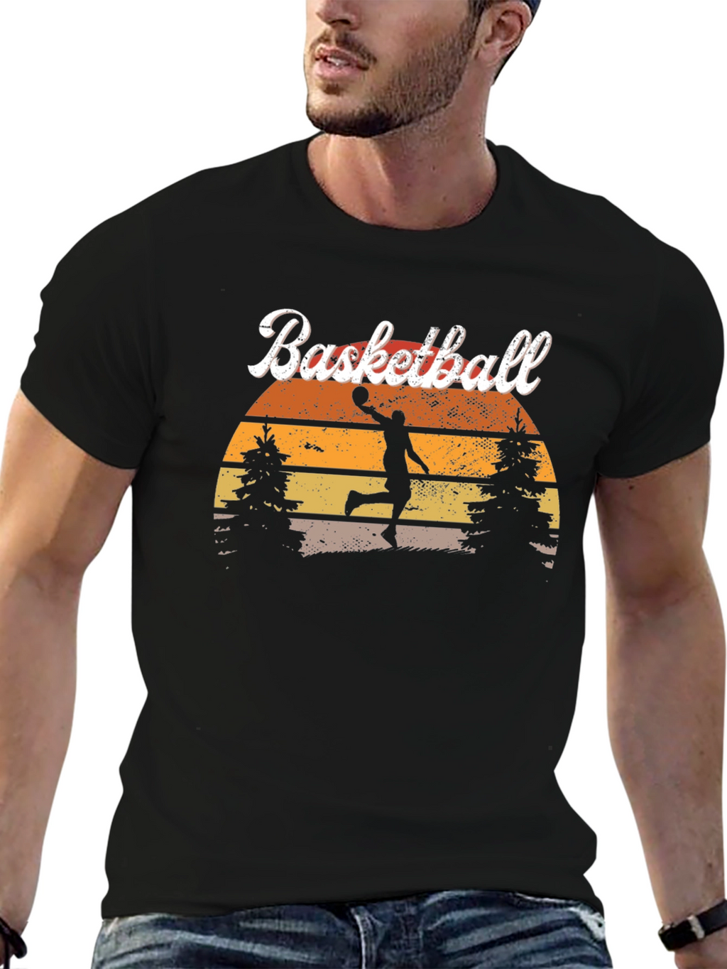 Basketball Sunset Graphic Tee