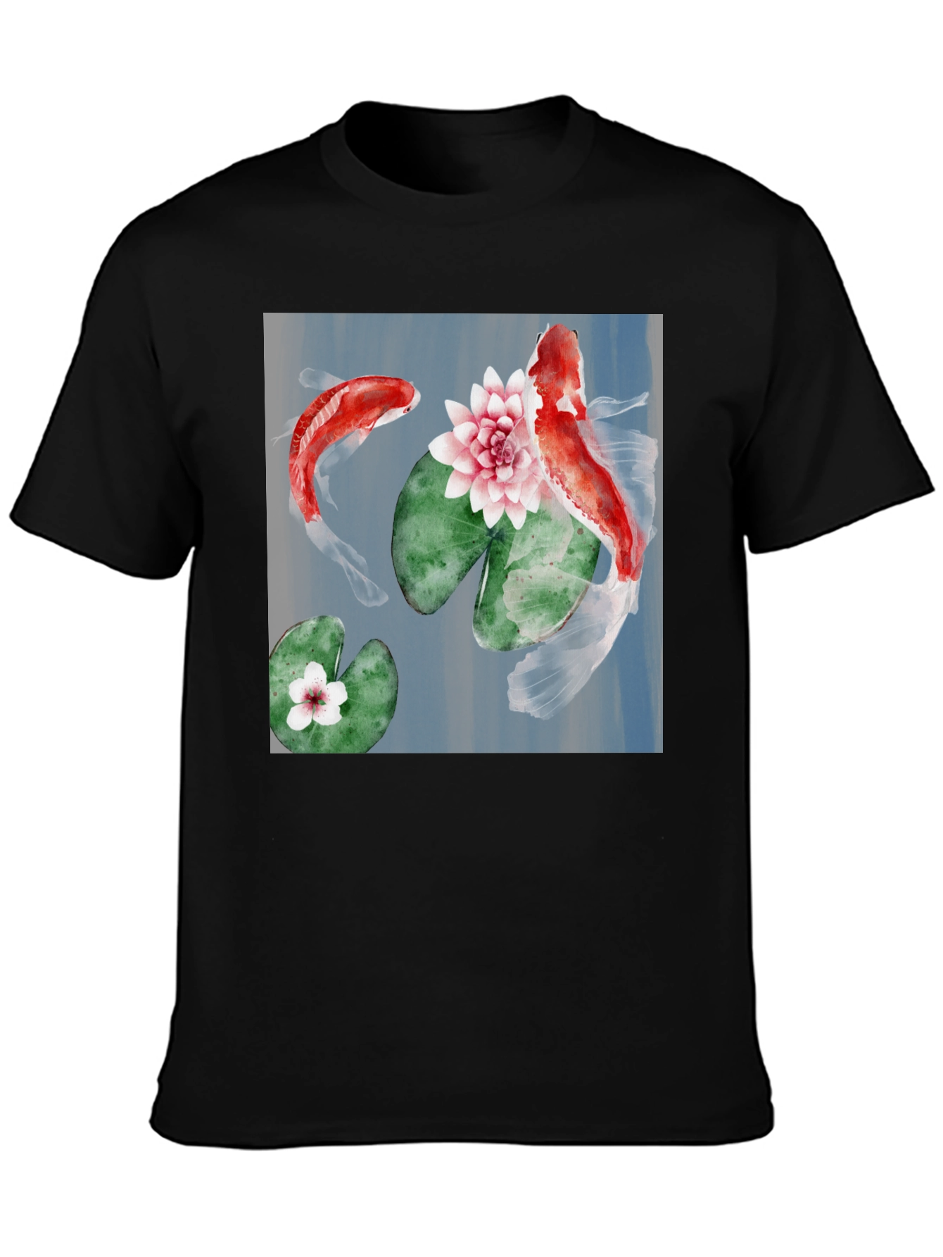 Koi Fish Graphic Tee - Stylish Black T-Shirt