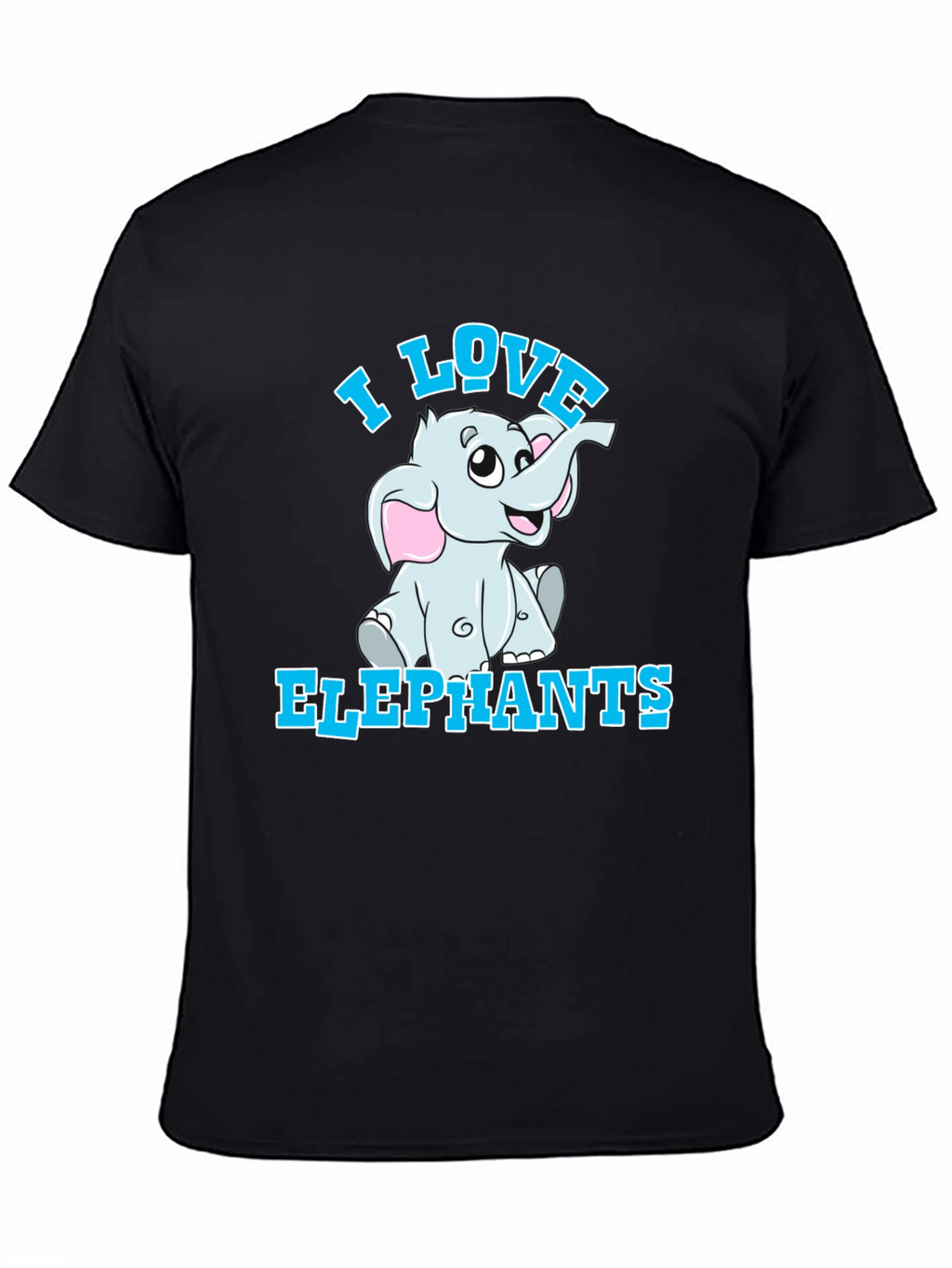 I Love Elephants T-Shirt - Cute Cartoon Graphic Tee