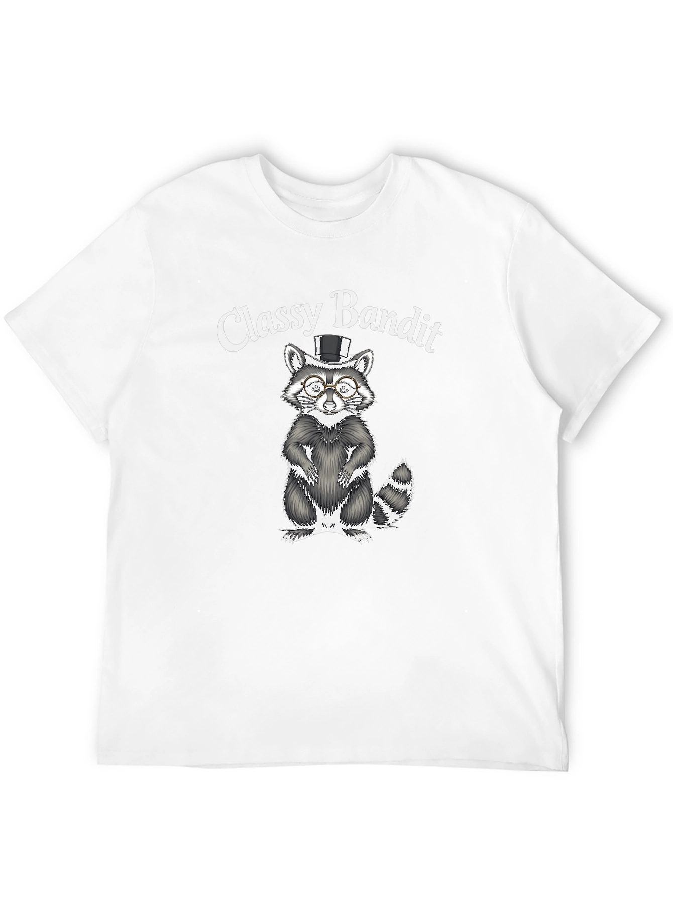 Classy Bandit Raccoon Graphic T-Shirt