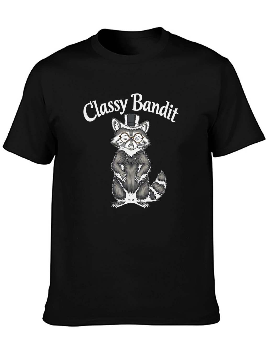 Classy Bandit Raccoon Graphic T-Shirt