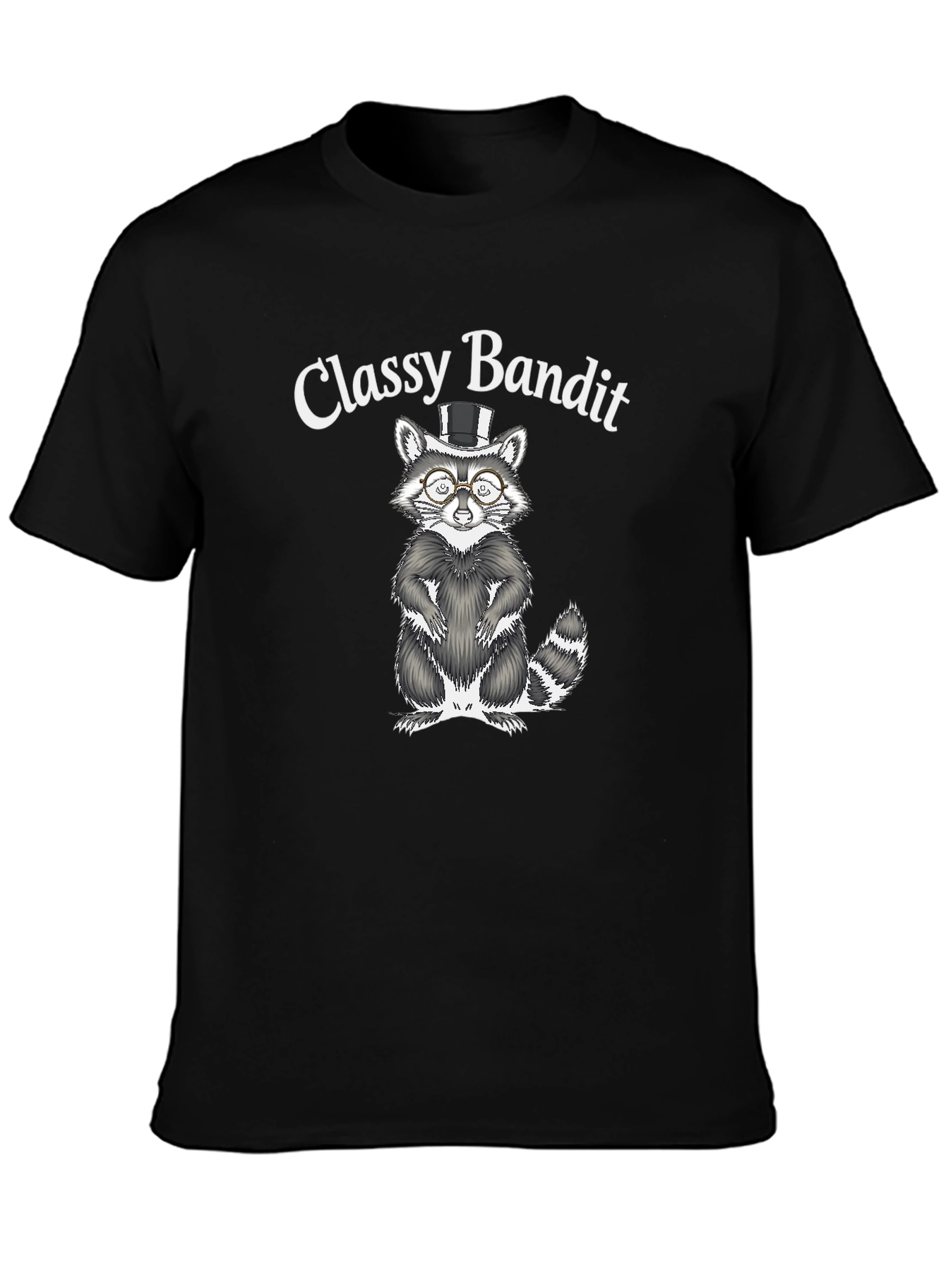 Classy Bandit Raccoon Graphic T-Shirt
