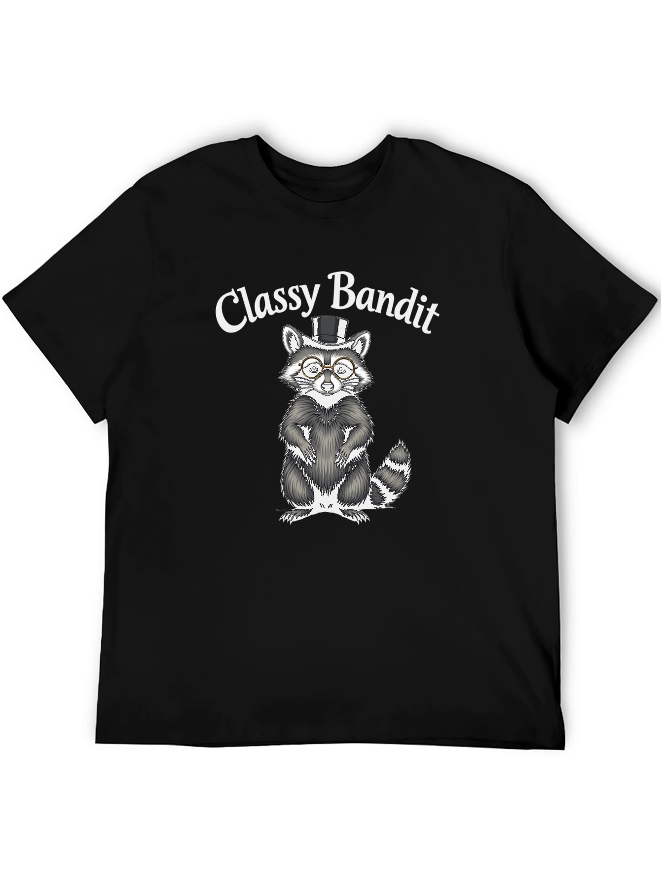 Classy Bandit Raccoon Graphic T-Shirt
