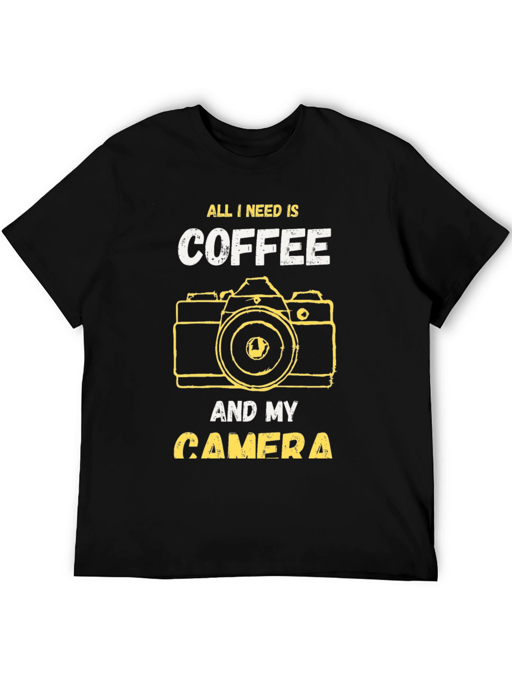 Coffee and Camera Graphic T-Shirt - Photography Lover Tee