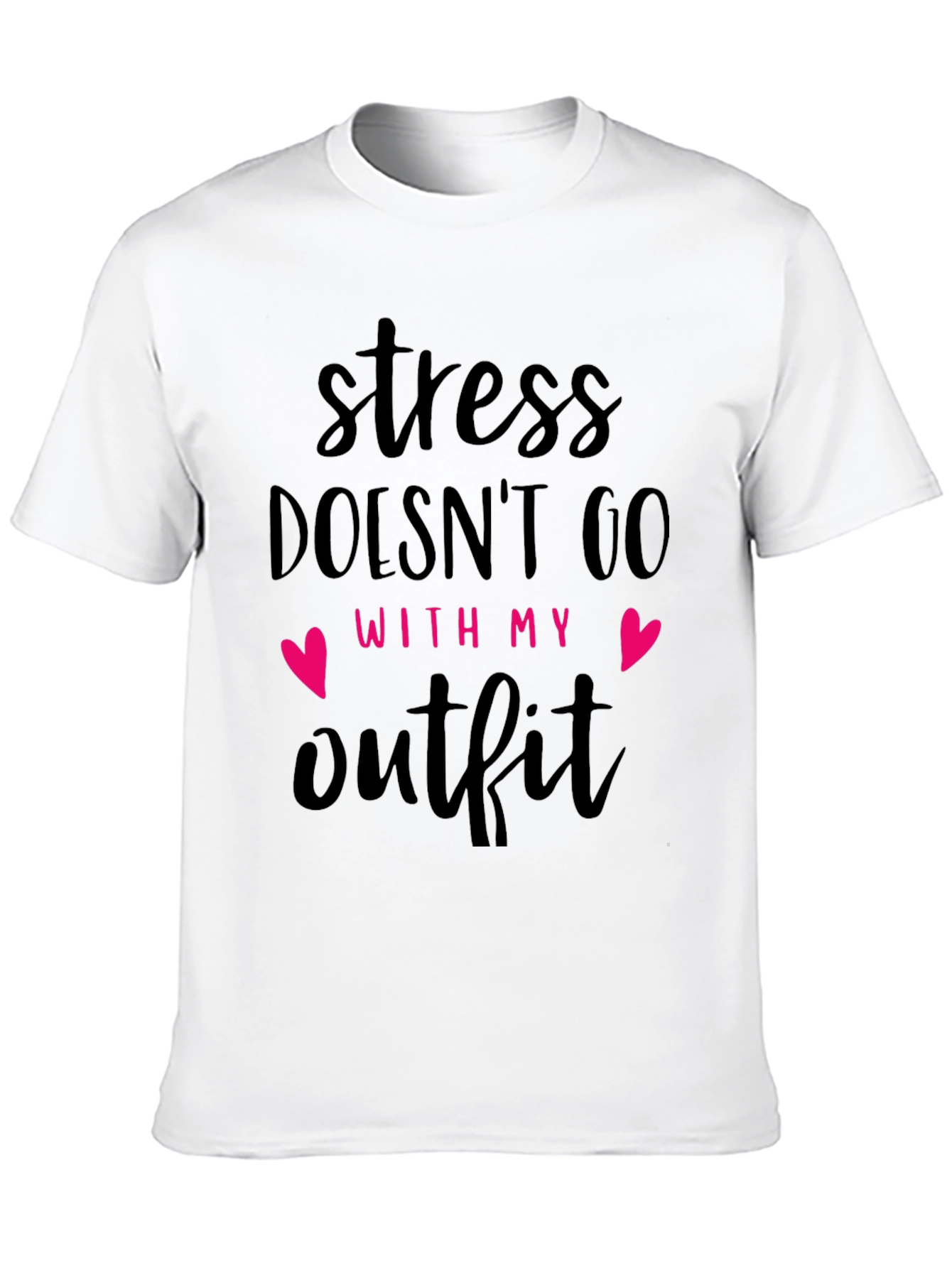Stress Doesnt Go With My Outfit Black T-Shirt