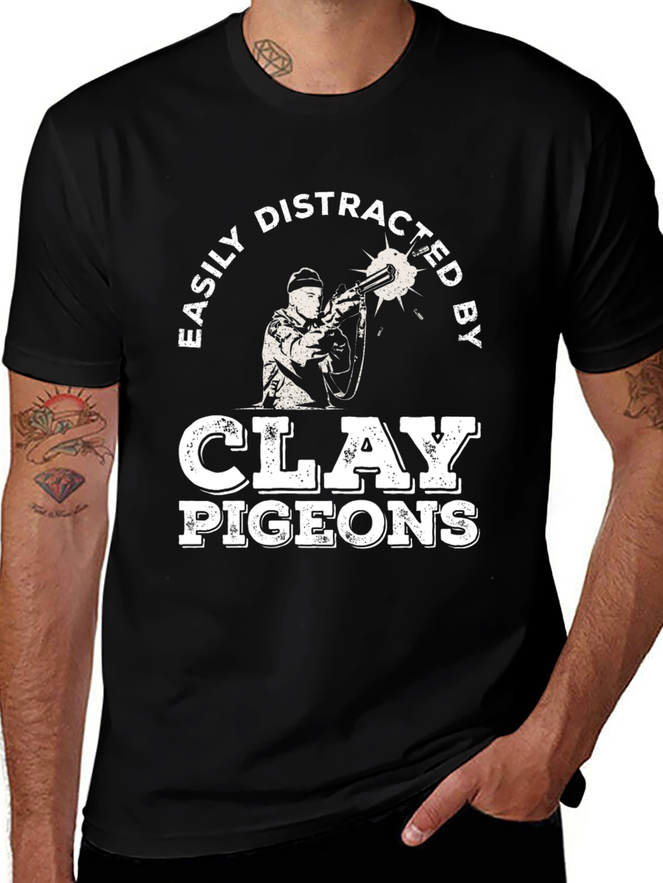 Easily Distracted By Clay Pigeons T-Shirt