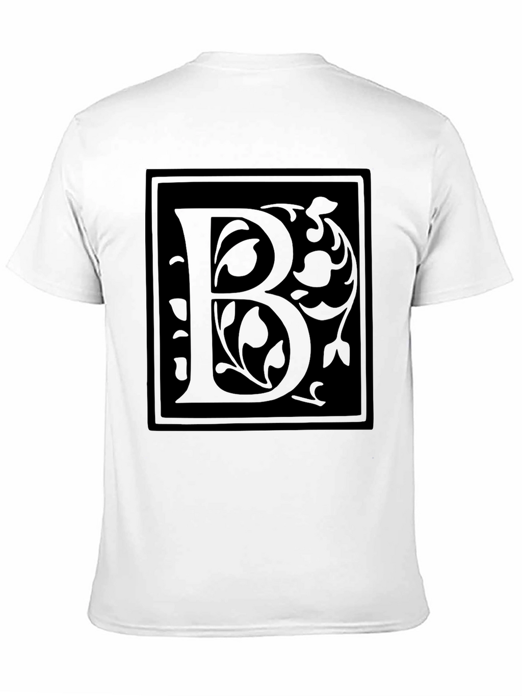 Elegant Black T-Shirt with Letter B Design