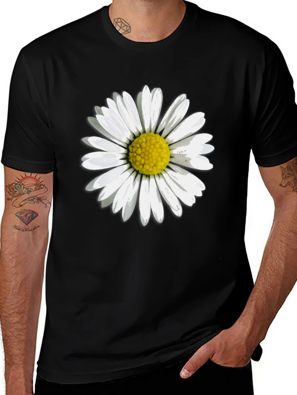 Daisy Flower Graphic Print Tee