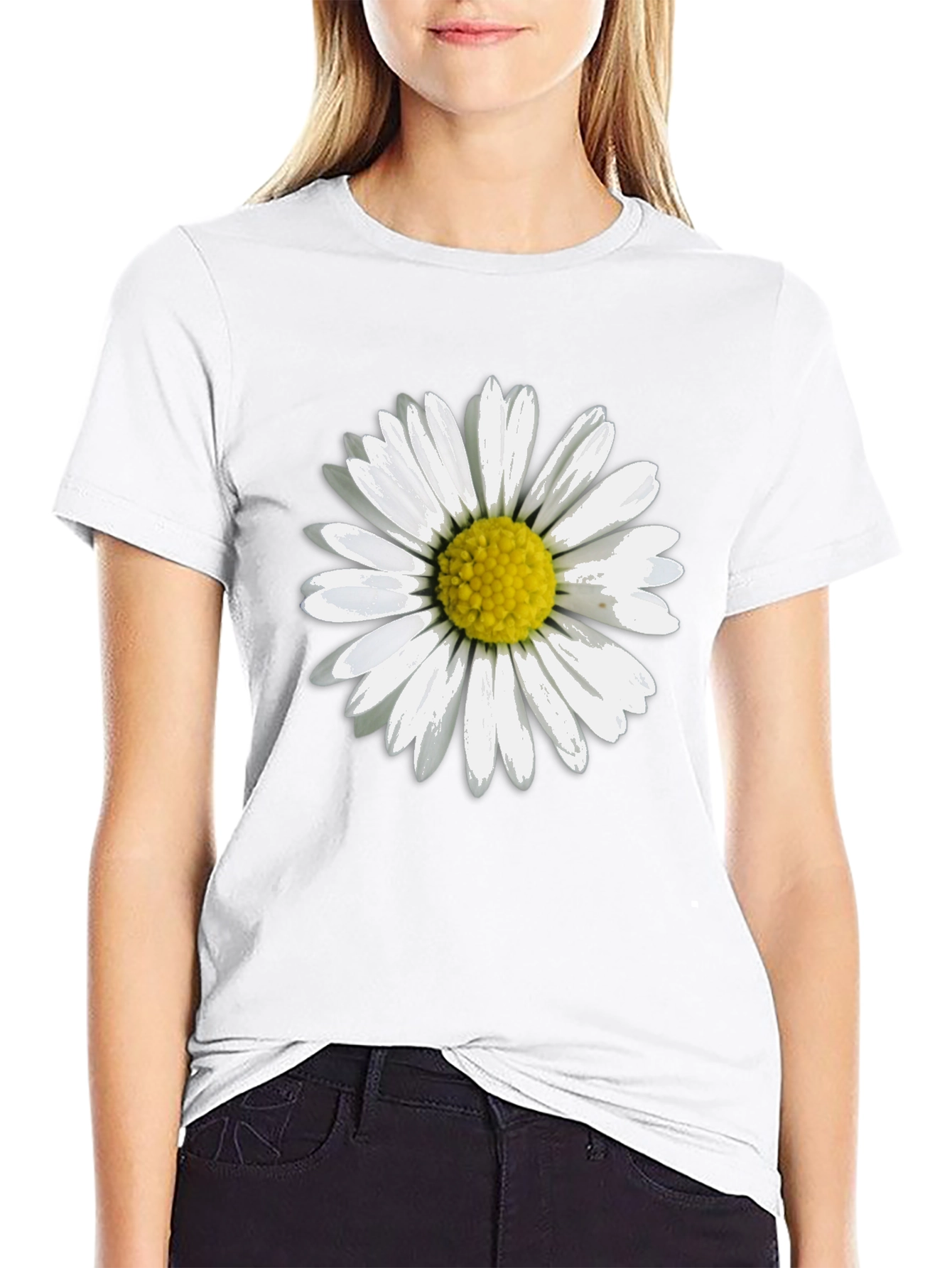 Daisy Flower Graphic Print Tee