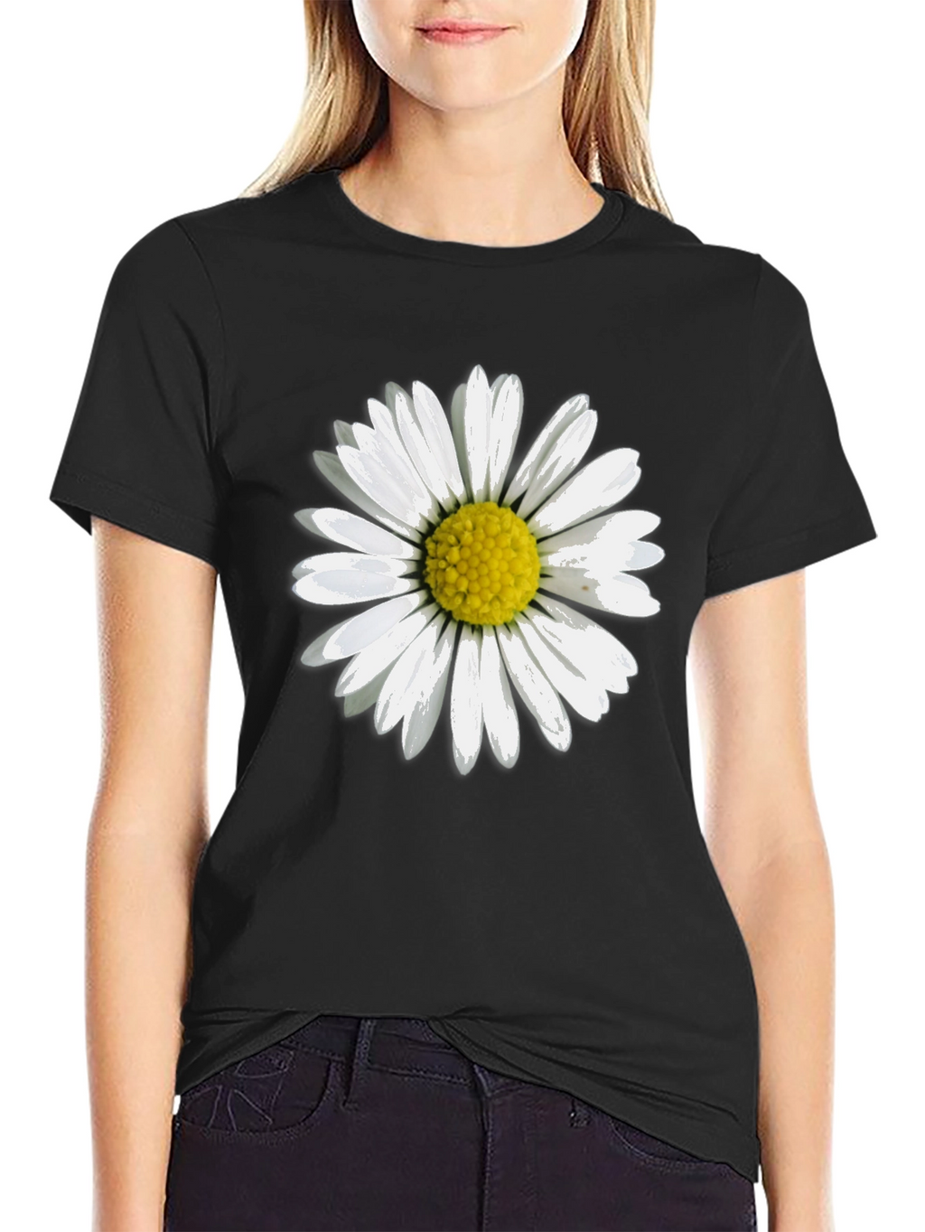 Daisy Flower Graphic Print Tee