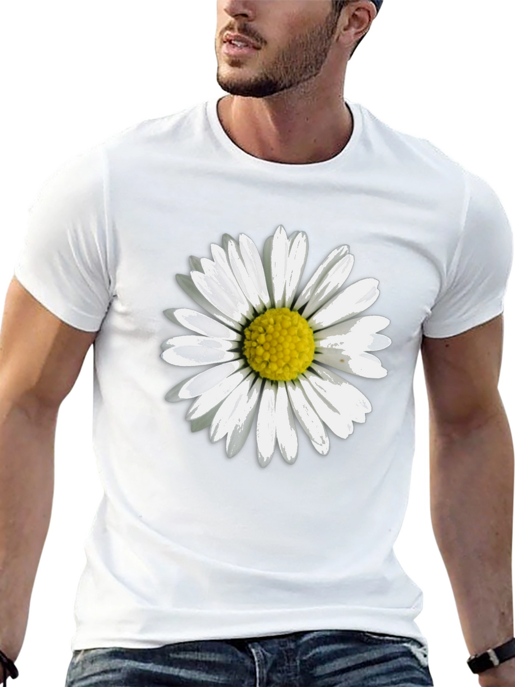 Daisy Flower Graphic Print Tee