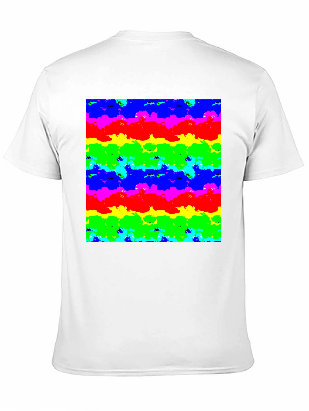 Rainbow Cloud Art Graphic Black T-Shirt