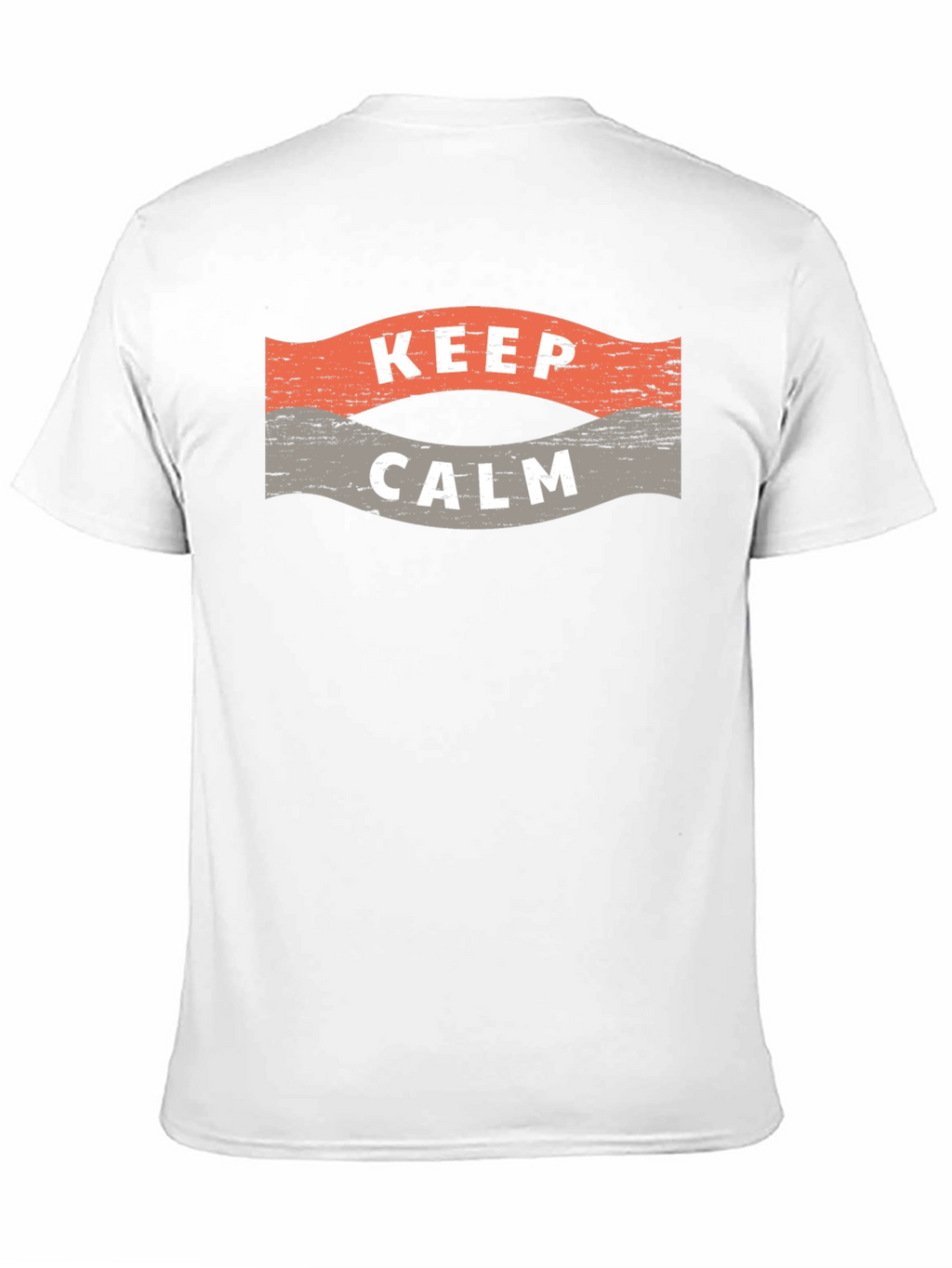 Keep Calm Graphic Print Crew Neck T-Shirt