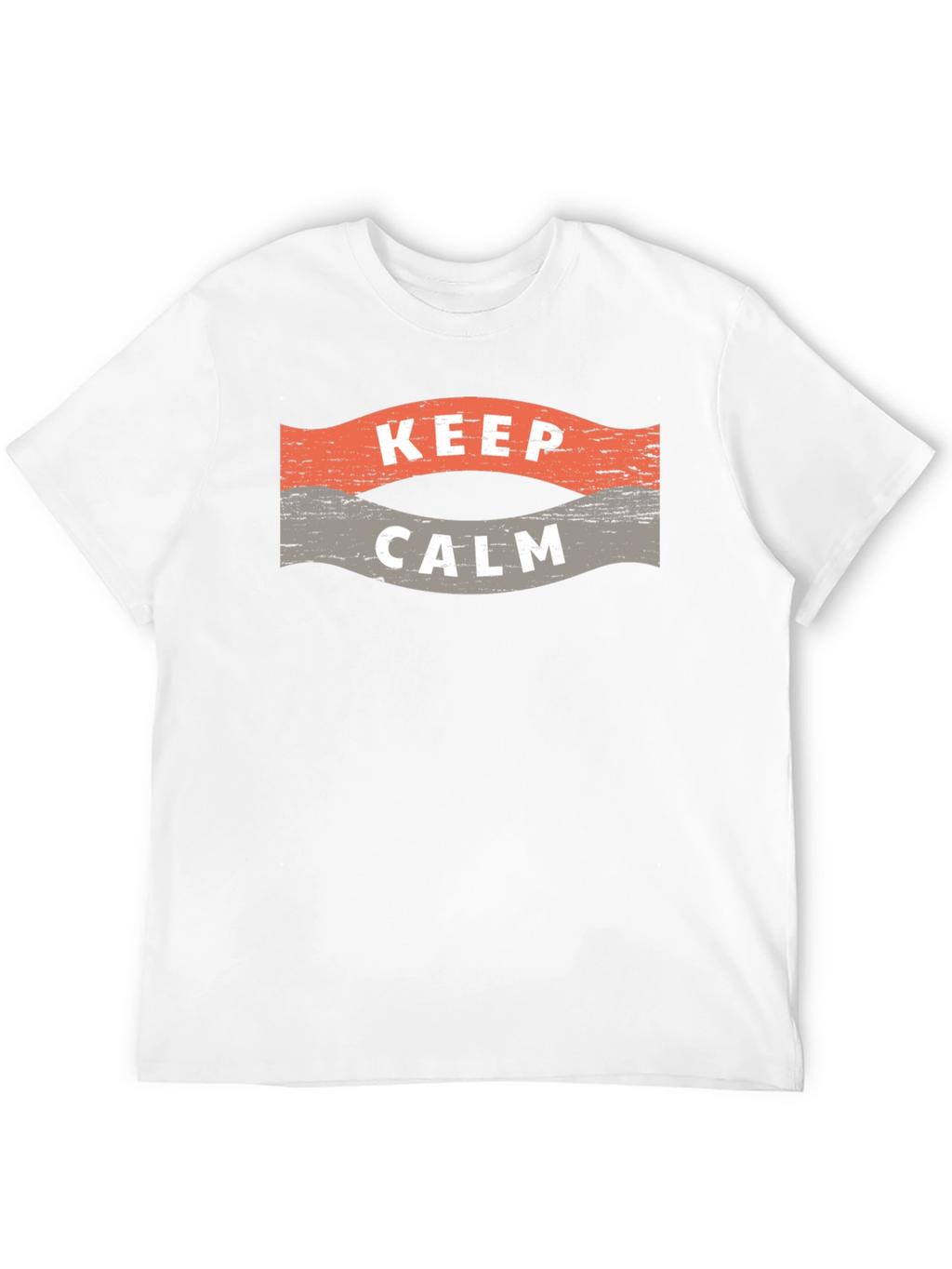 Keep Calm Graphic Print Crew Neck T-Shirt