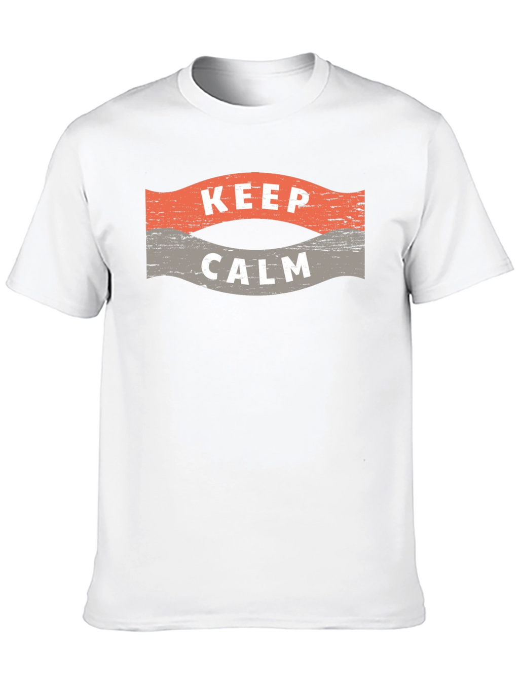 Keep Calm Graphic Print Crew Neck T-Shirt
