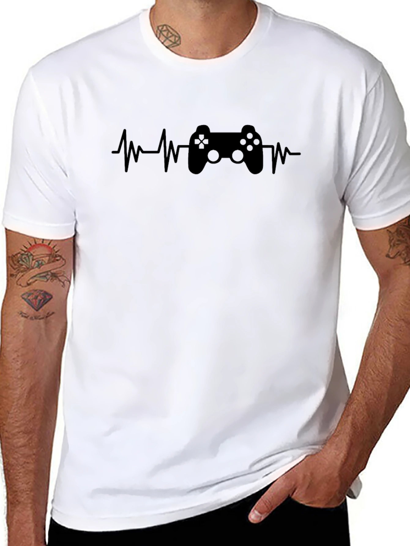 Gamer Heartbeat T-Shirt - Controller Graphic Tee