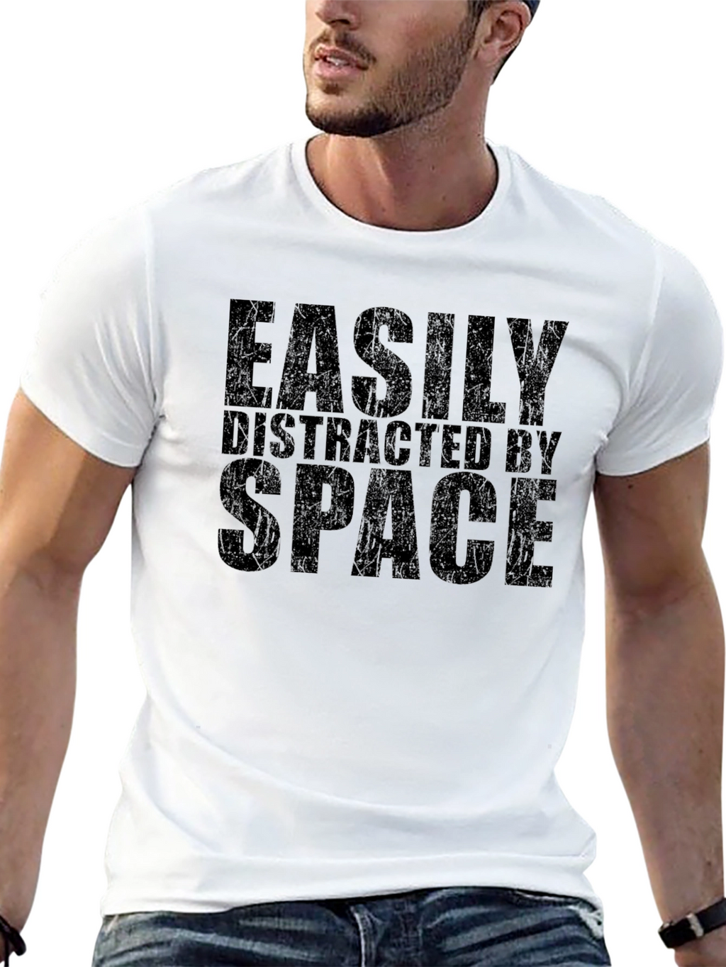 Easily Distracted By Space Graphic T-Shirt