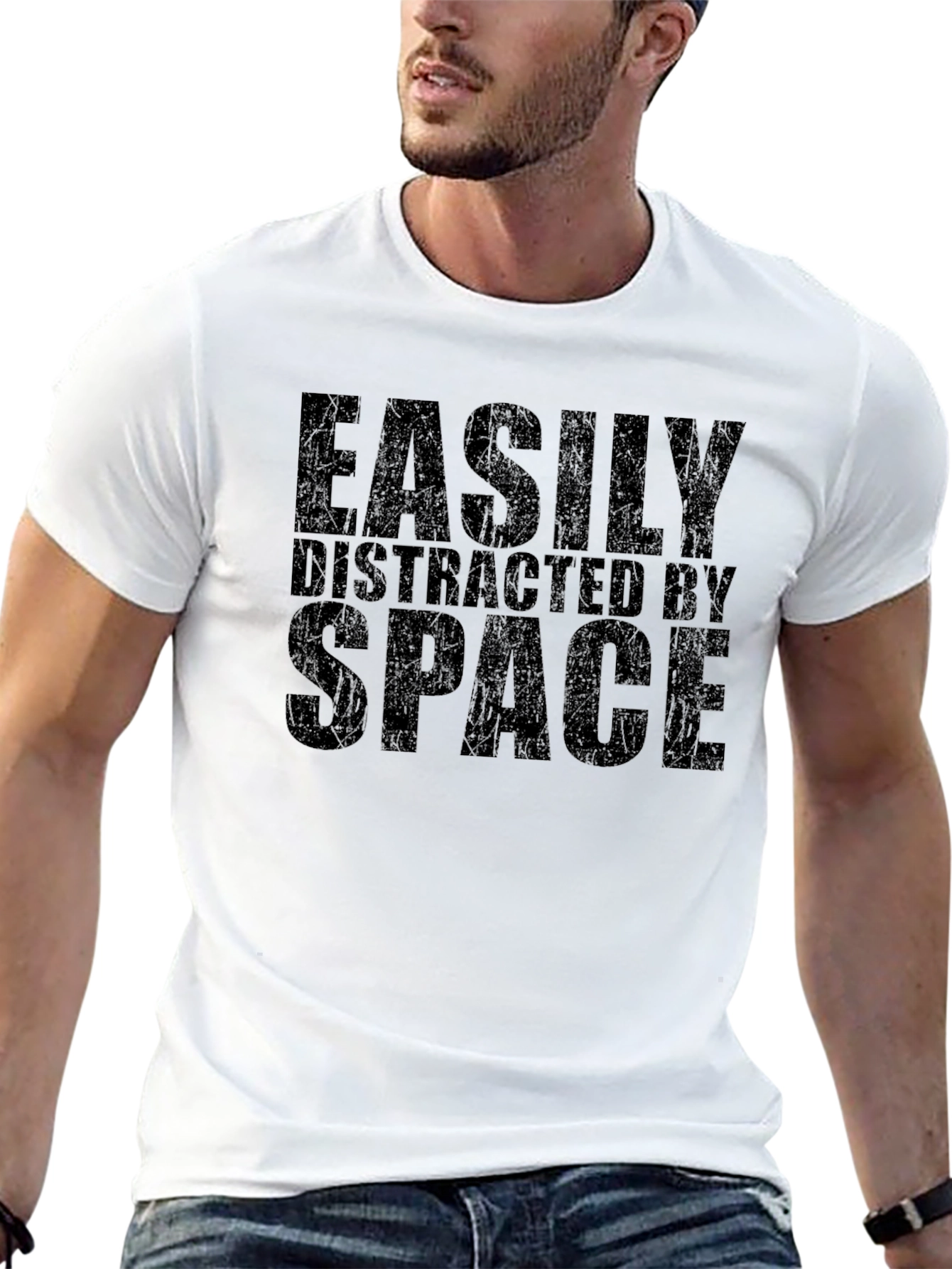 Easily Distracted By Space Graphic T-Shirt