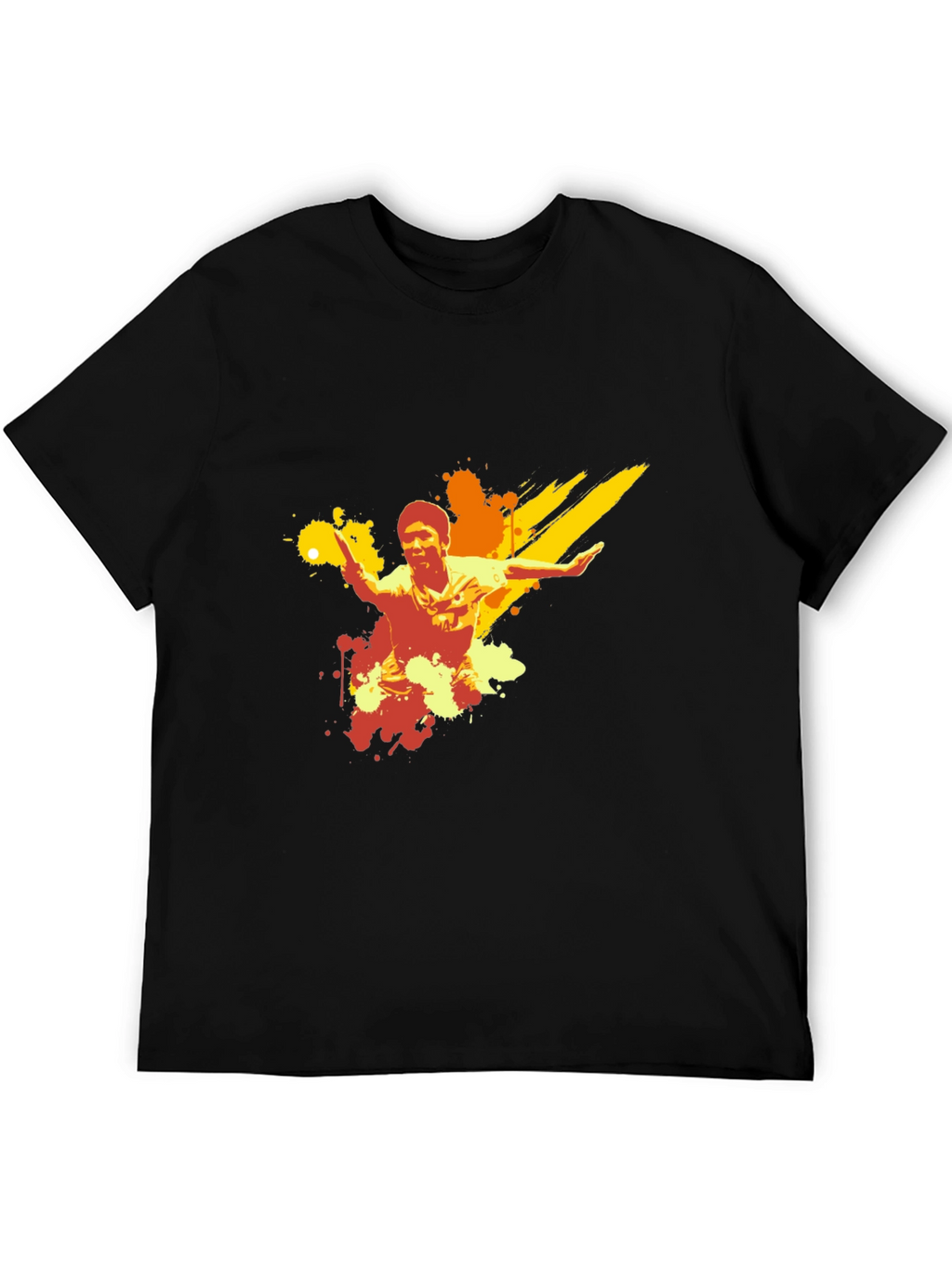 Abstract Graphic Black Tee