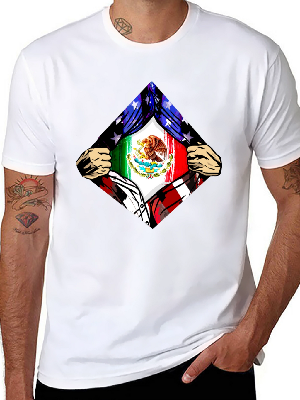 Mexican American Flag Pride T-Shirt