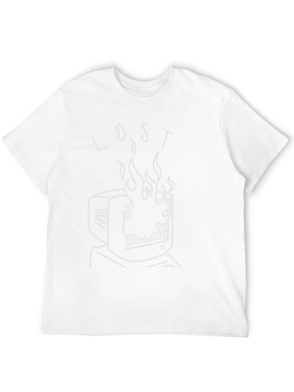 Lost in Flames Graphic Tee - Black Cotton T-Shirt