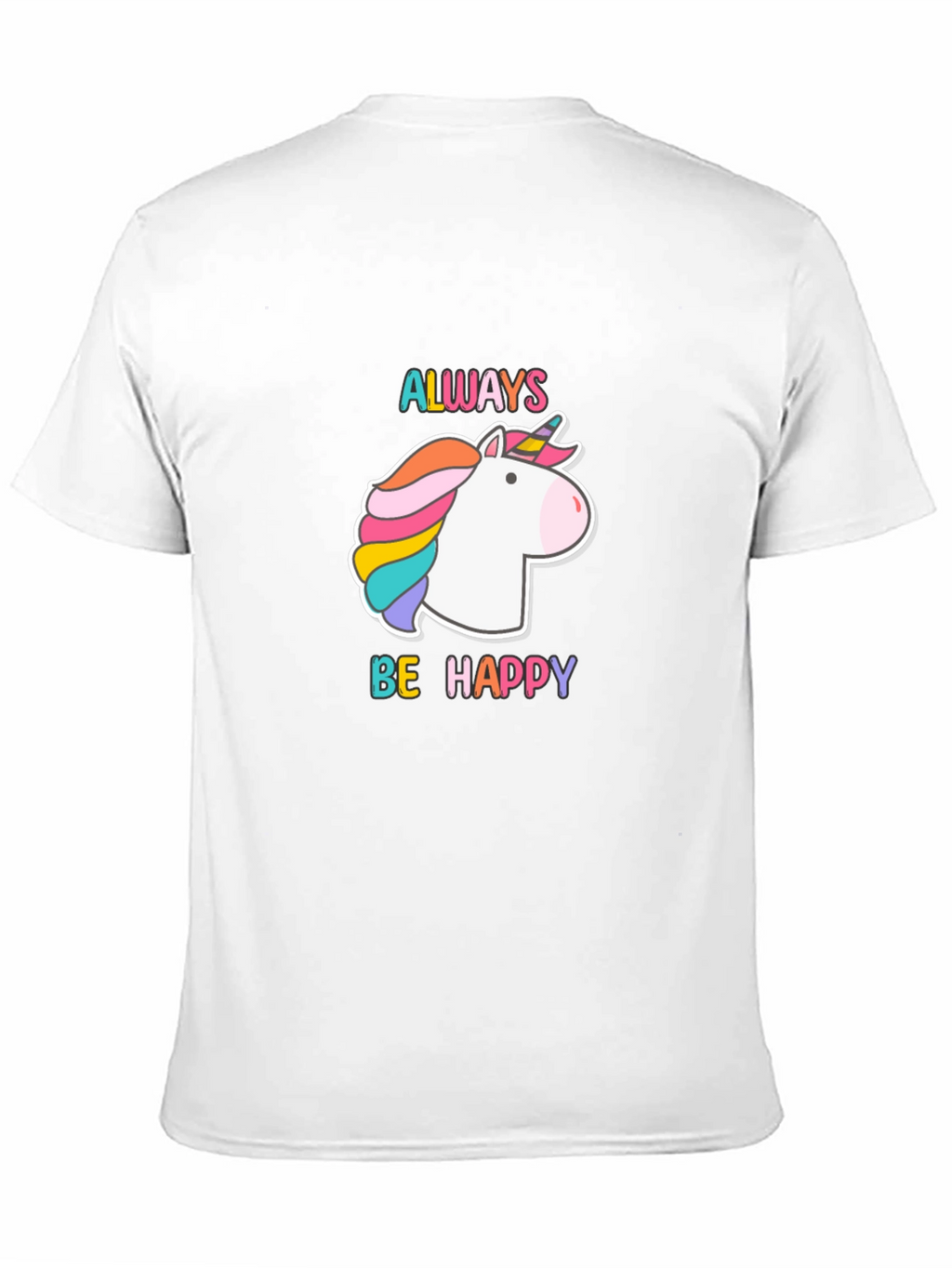 Unicorn Always Be Happy Black Tee