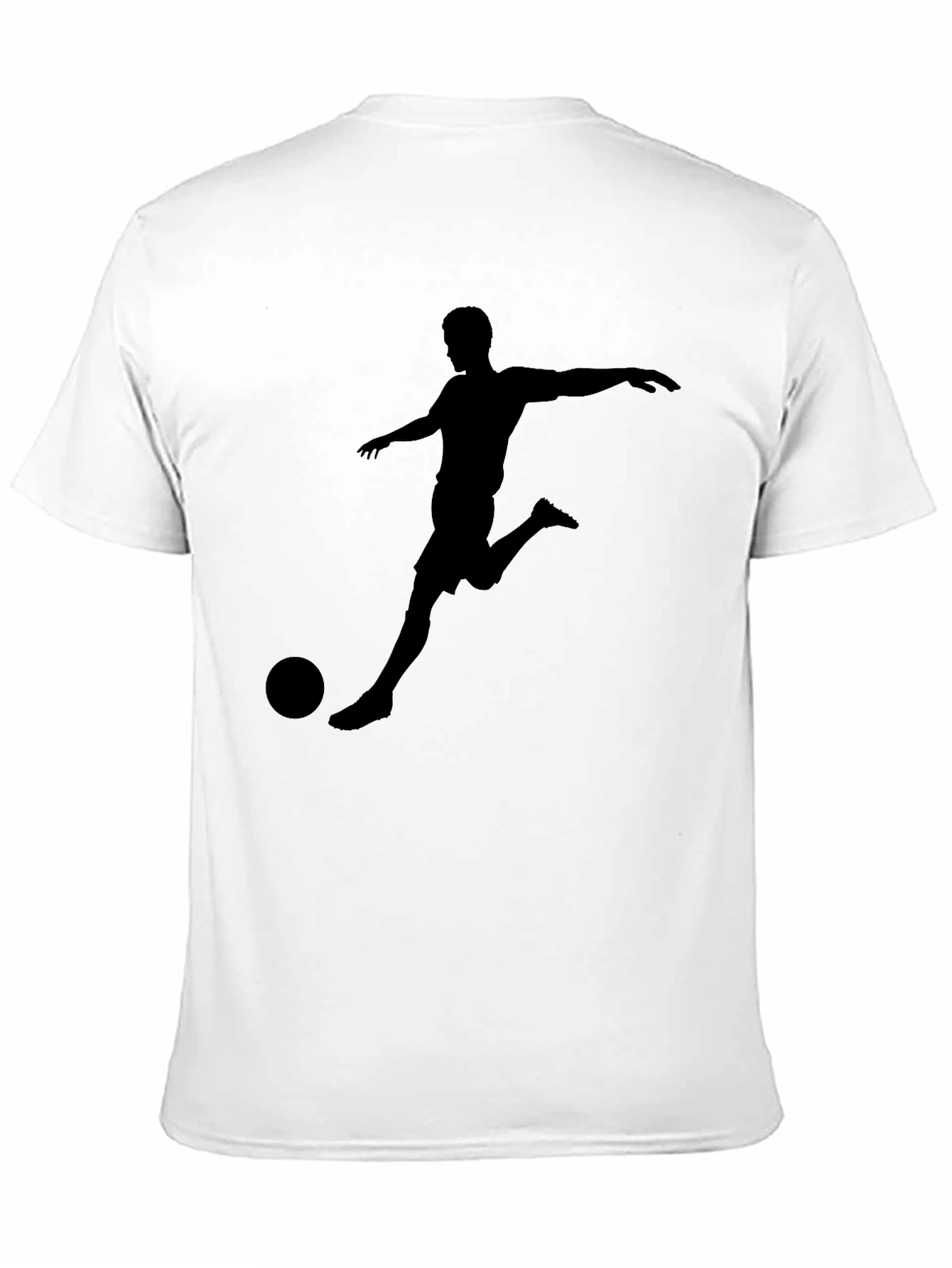Mens Soccer Silhouette Graphic Tee - Black