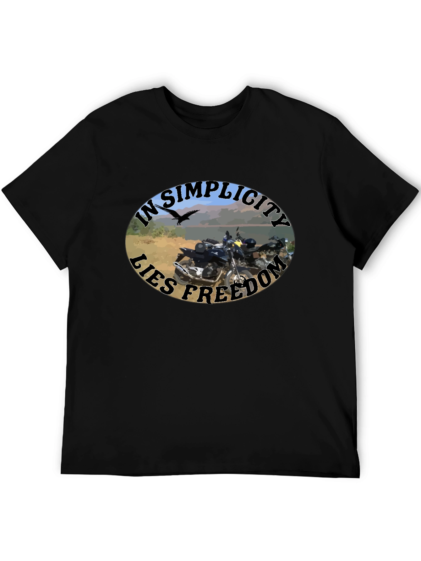 In Simplicity Lies Freedom Black T-Shirt