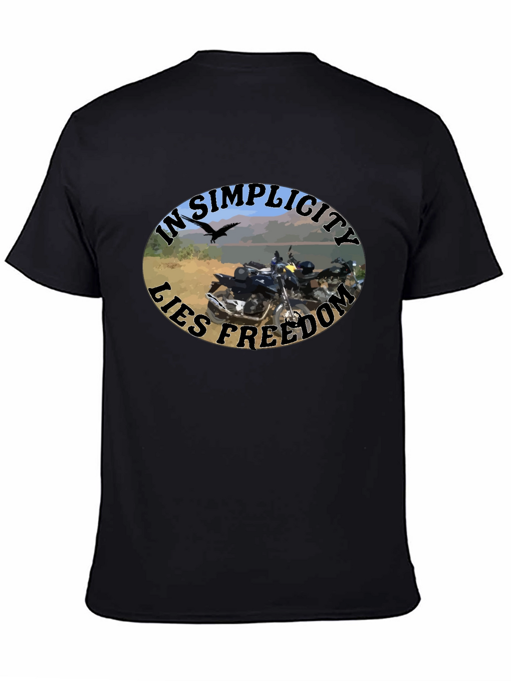 In Simplicity Lies Freedom Black T-Shirt