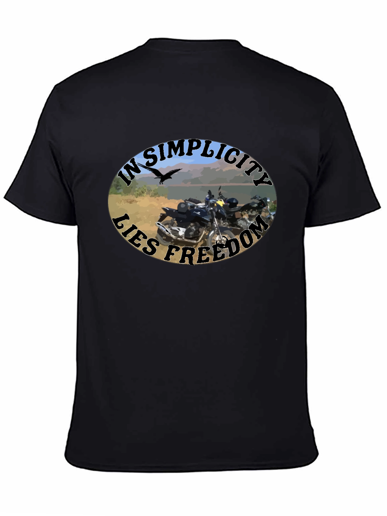 In Simplicity Lies Freedom Black T-Shirt