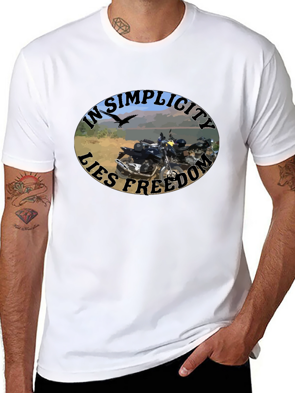 In Simplicity Lies Freedom Black T-Shirt