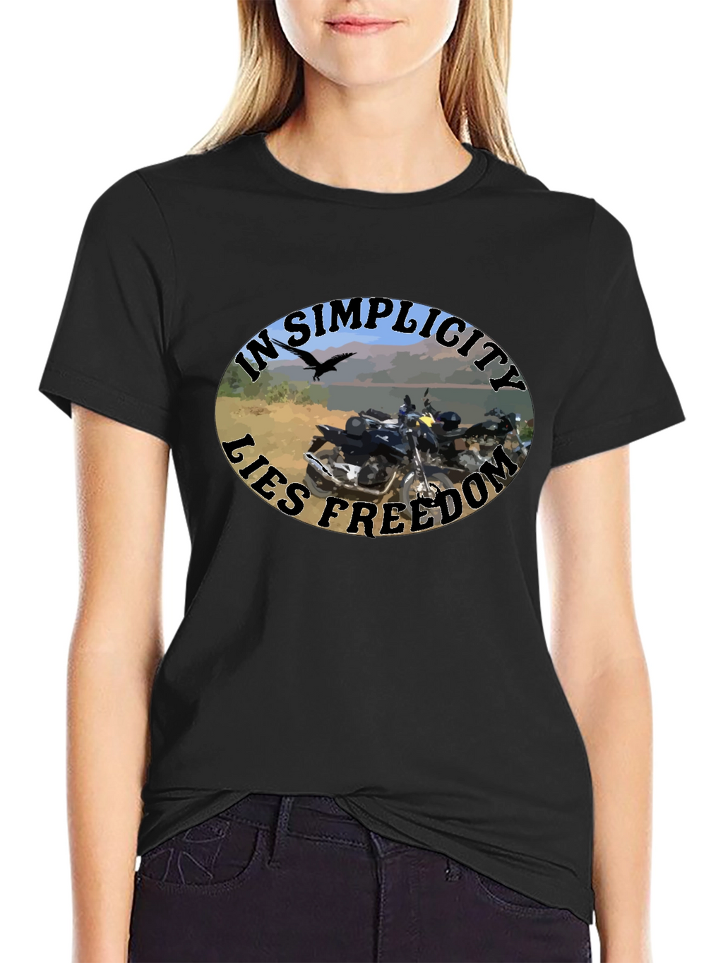 In Simplicity Lies Freedom Black T-Shirt