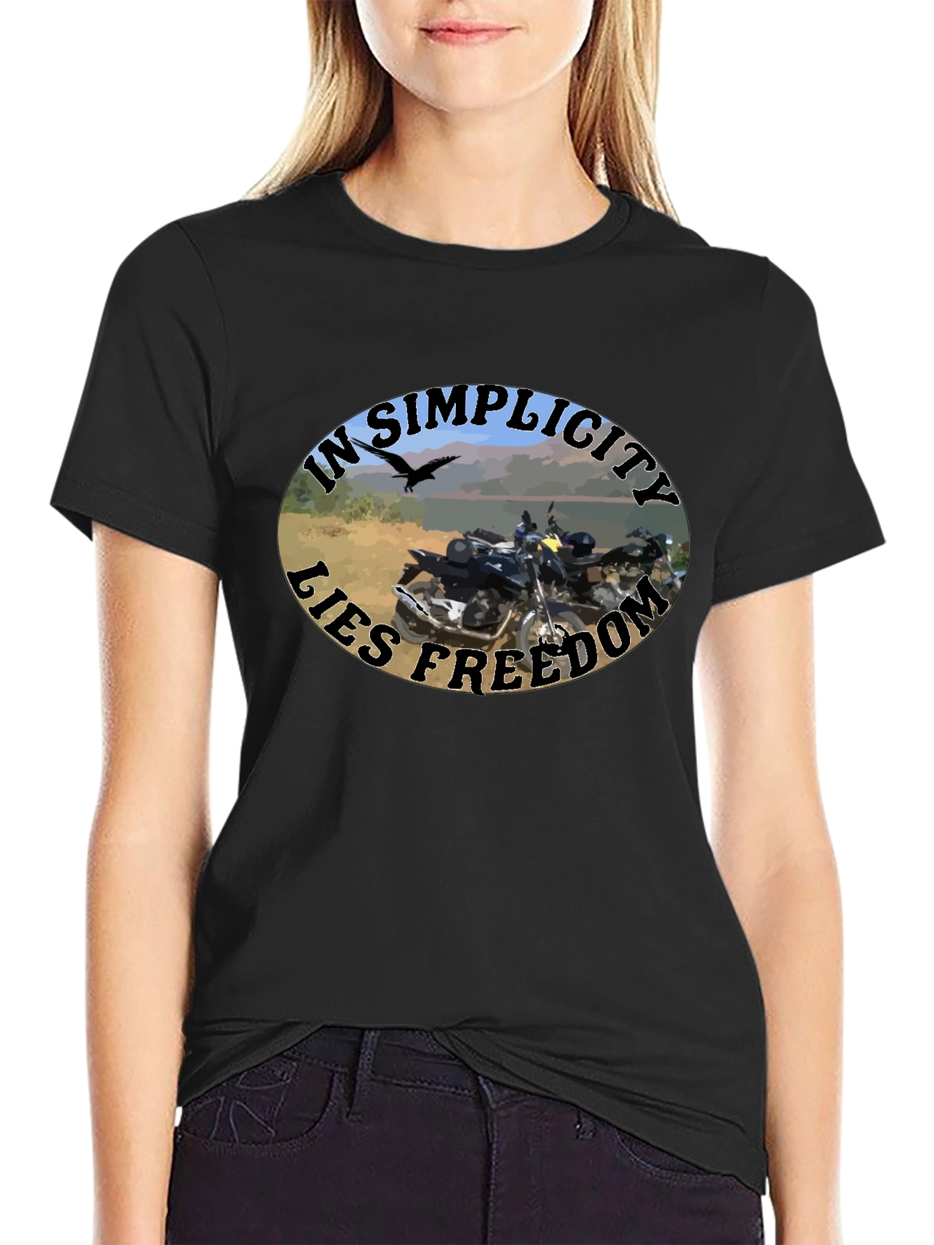 In Simplicity Lies Freedom Black T-Shirt