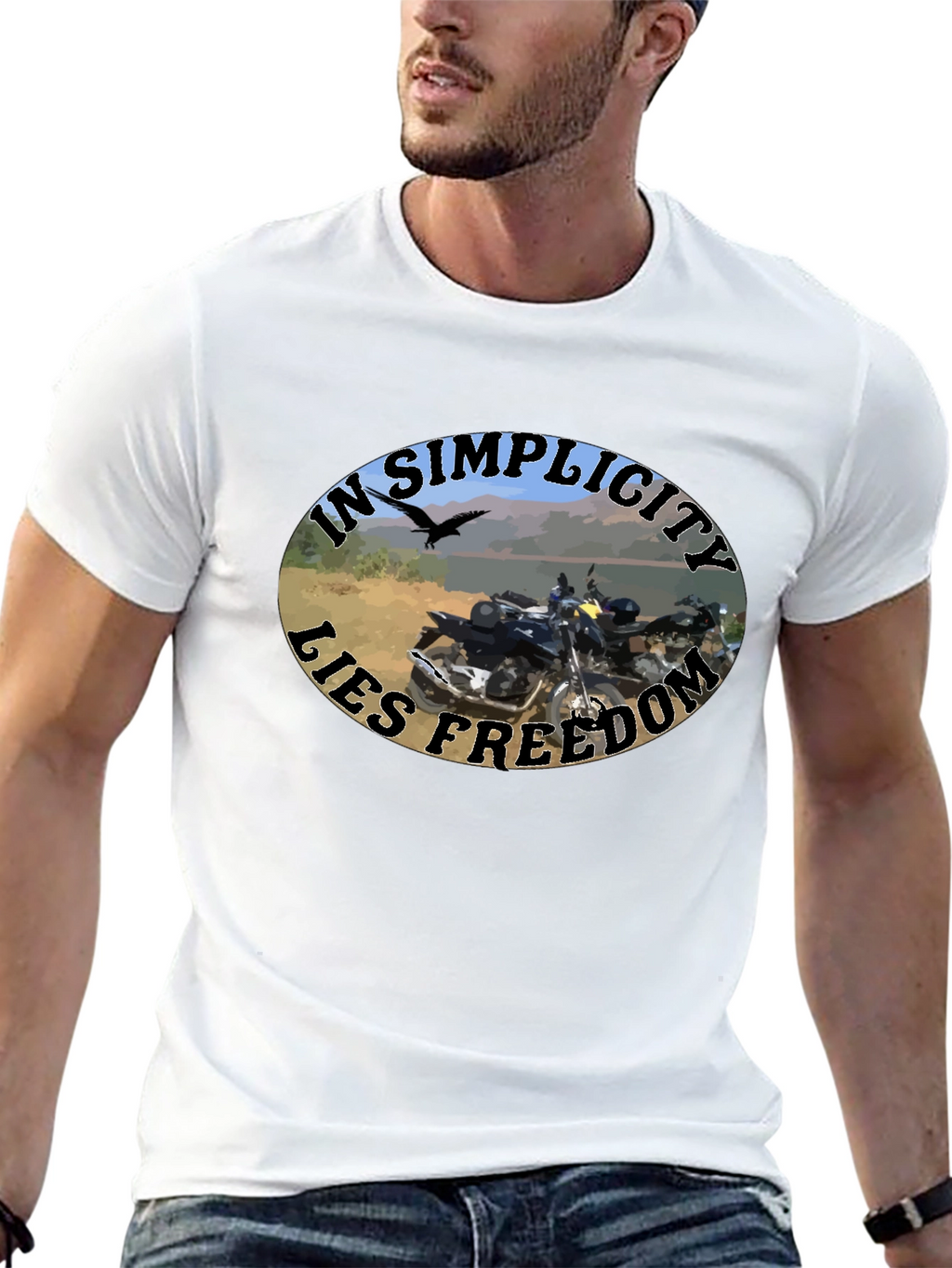In Simplicity Lies Freedom Black T-Shirt