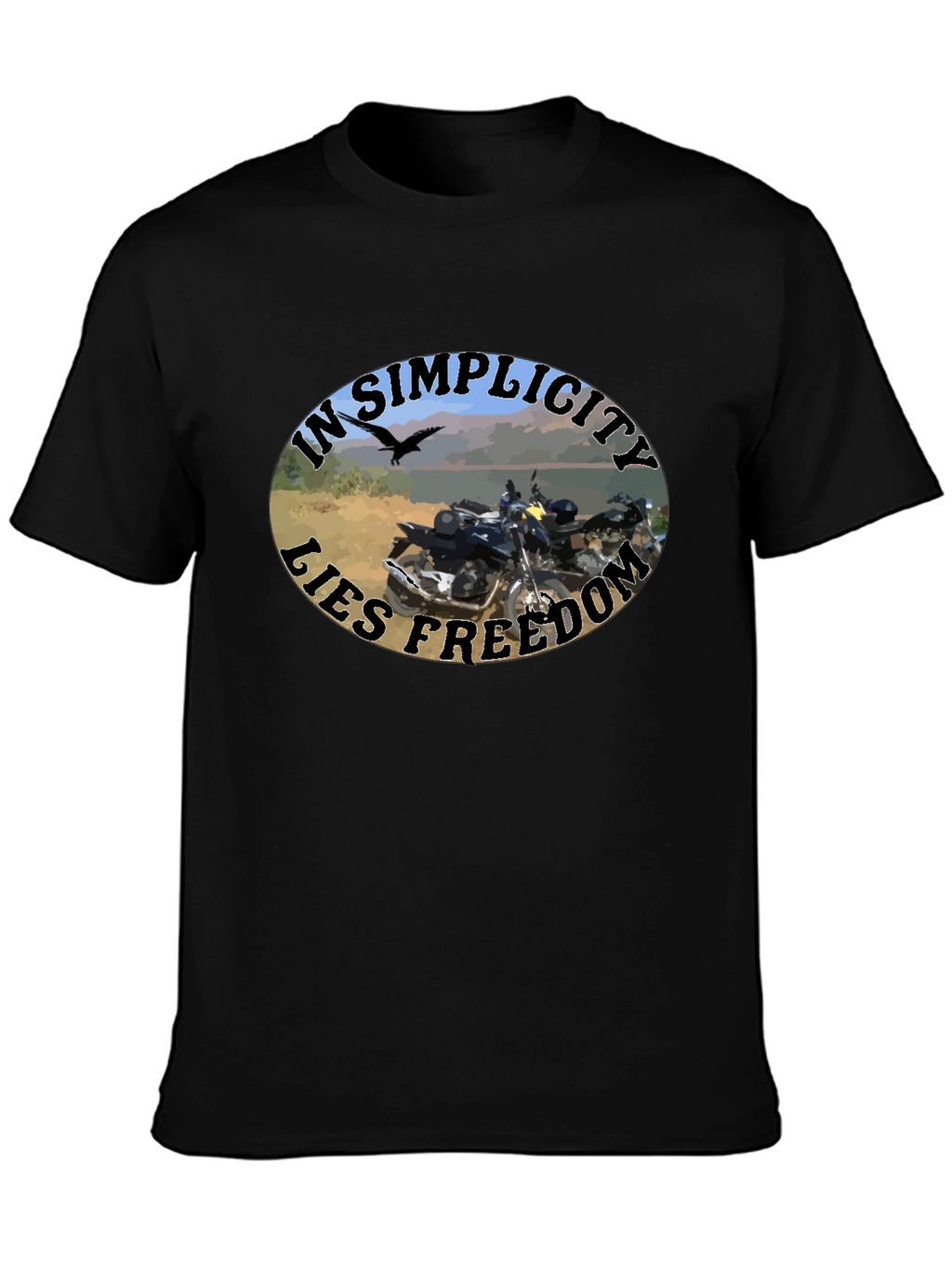 In Simplicity Lies Freedom Black T-Shirt