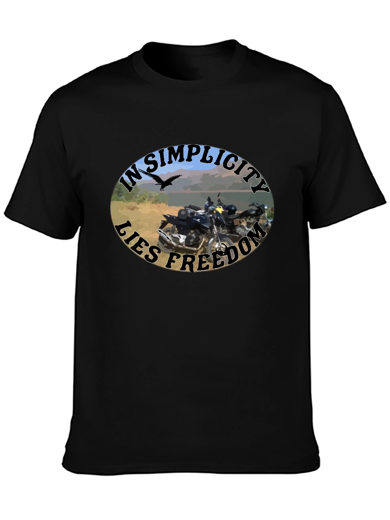 In Simplicity Lies Freedom Black T-Shirt