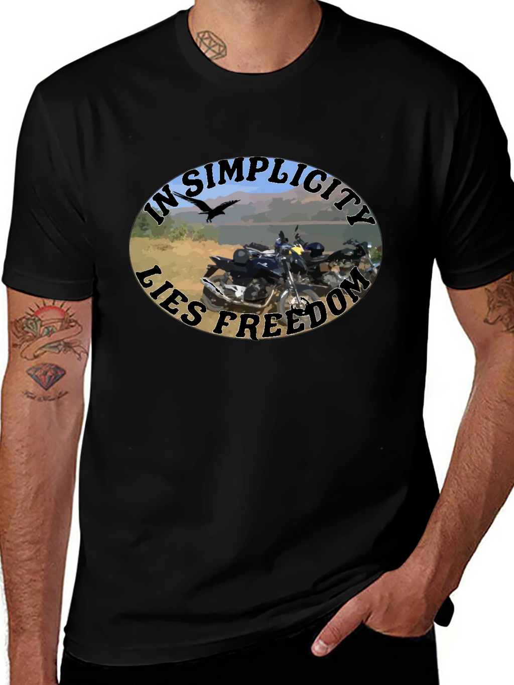 In Simplicity Lies Freedom Black T-Shirt