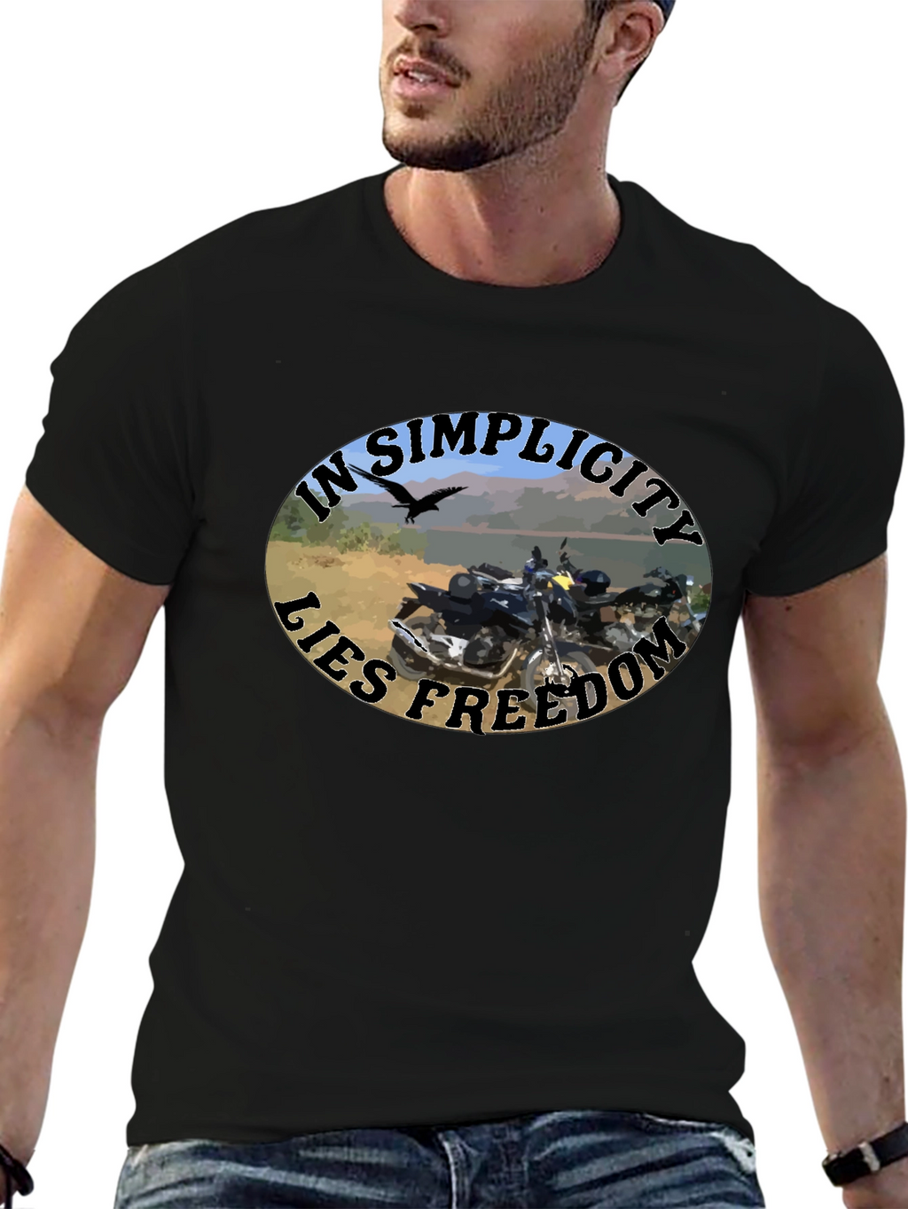 In Simplicity Lies Freedom Black T-Shirt