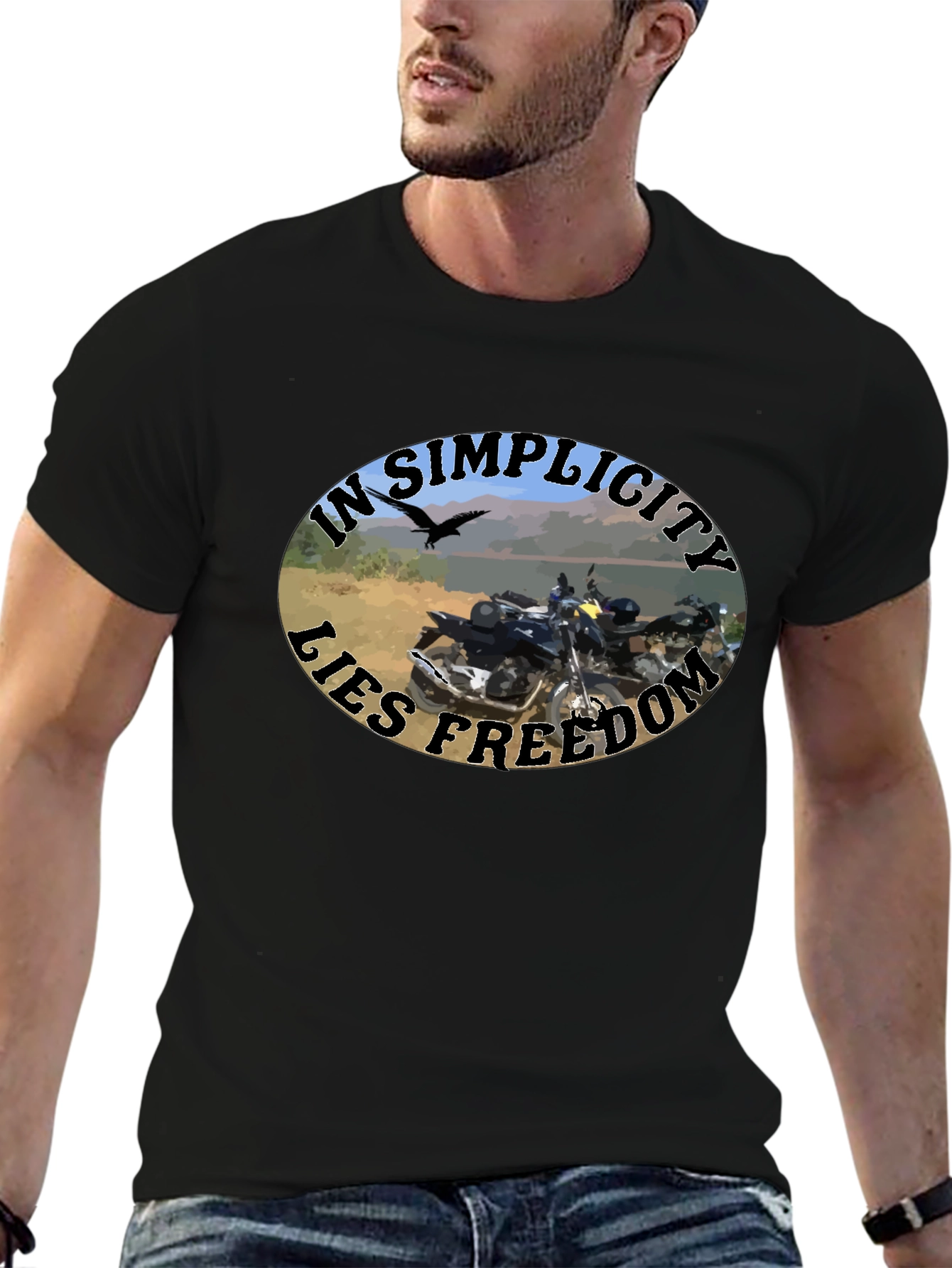 In Simplicity Lies Freedom Black T-Shirt