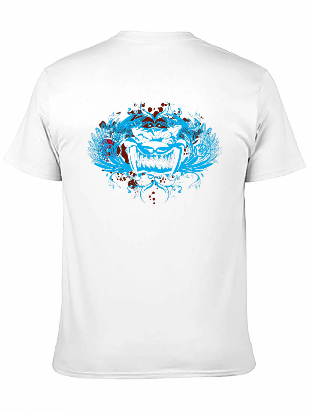 Edgy Graphic Tee - Mens Black Crewneck T-Shirt