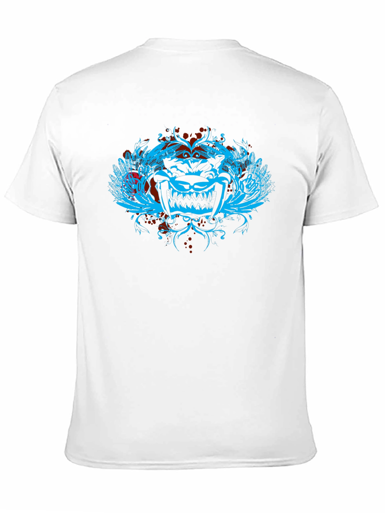 Edgy Graphic Tee - Mens Black Crewneck T-Shirt