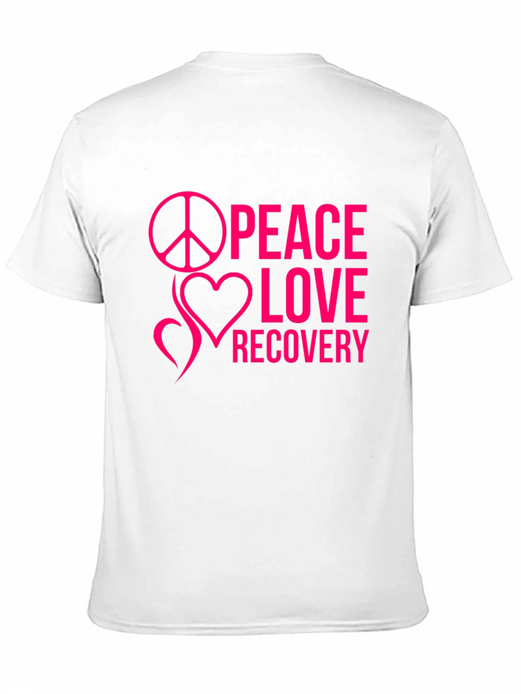 Peace Love Recovery Black T-Shirt