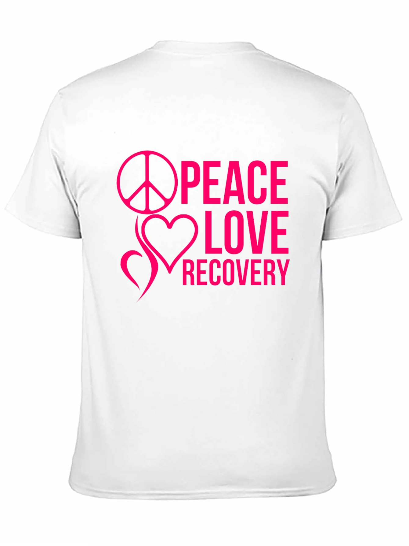 Peace Love Recovery Black T-Shirt
