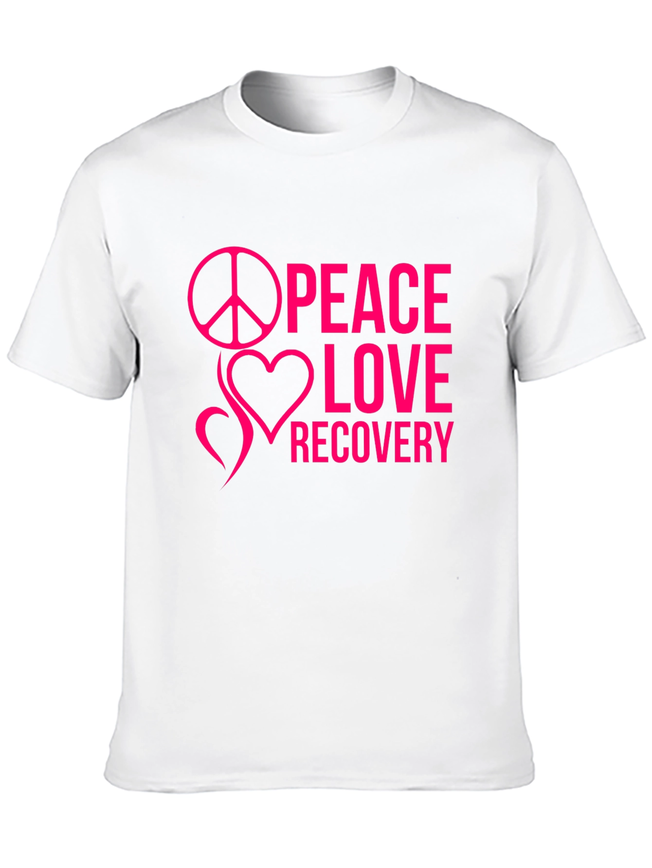 Peace Love Recovery Black T-Shirt