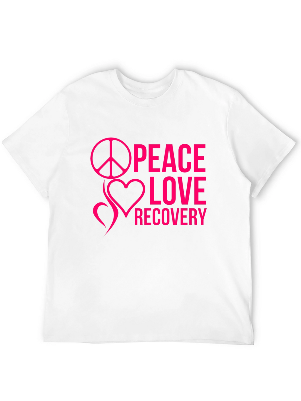 Peace Love Recovery Black T-Shirt
