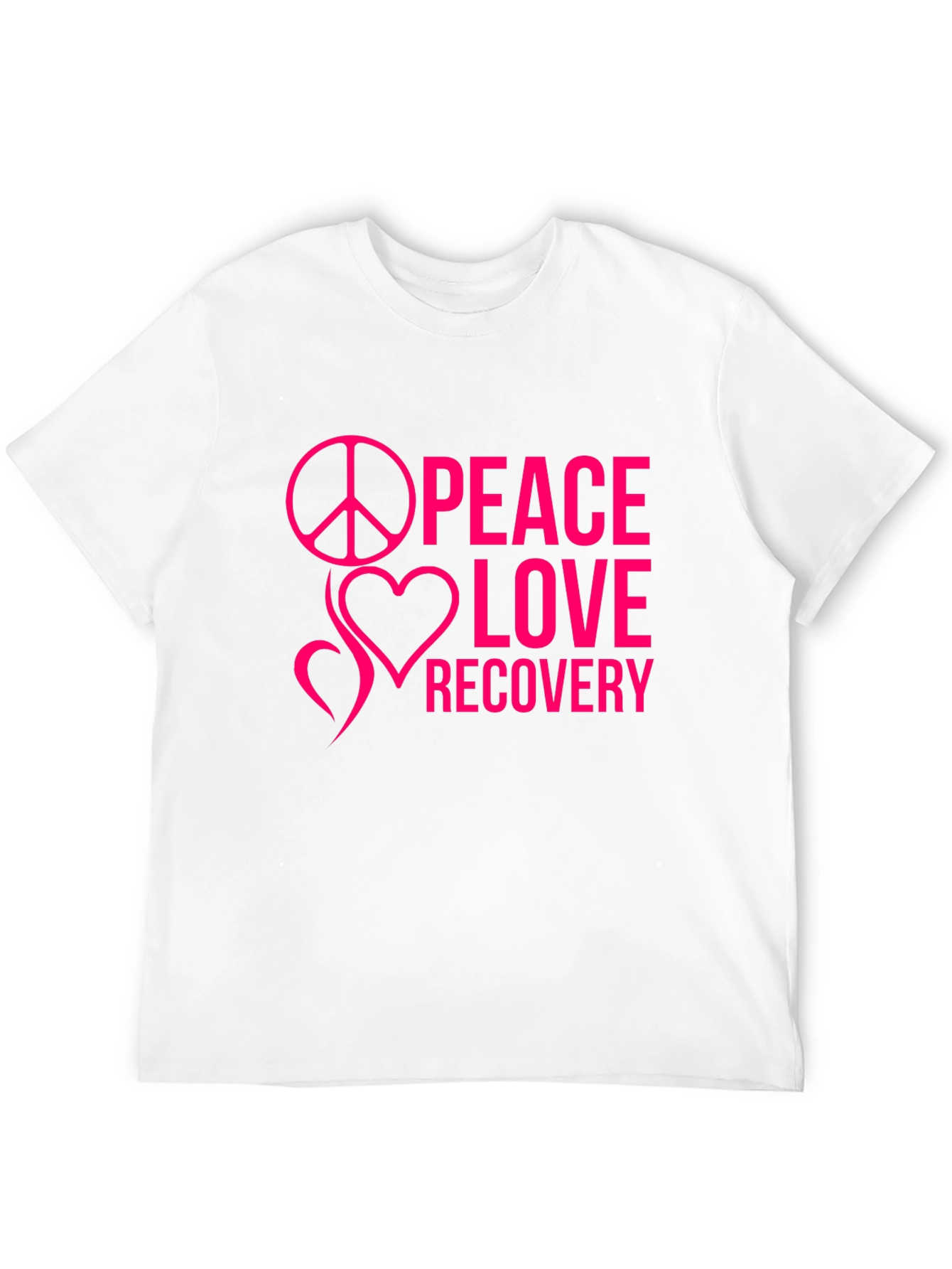 Peace Love Recovery Black T-Shirt