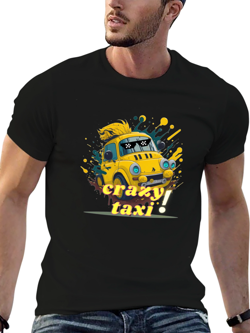 Crazy Taxi Graphic Tee - Quirky Car T-Shirt
