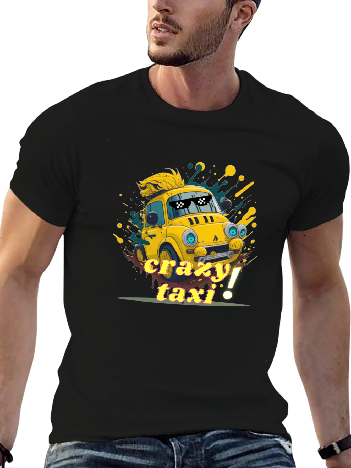 Crazy Taxi Graphic Tee - Quirky Car T-Shirt